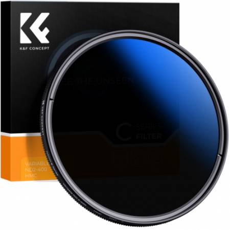 K&F Concept KF4321 Nano-C HMC - filtr szary zmienny, Variable ND2-400 (1-9 Stop), 62mm